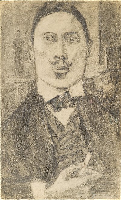 Ritratto del pittore Nikolay Sapunov da Pyotr Ignatyevich Bromirsky