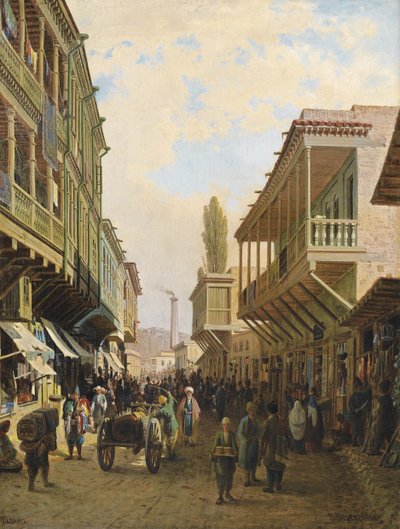 Una strada a Tiflis da Pjotr ​​​​Petrowitsch Wereschtschagin