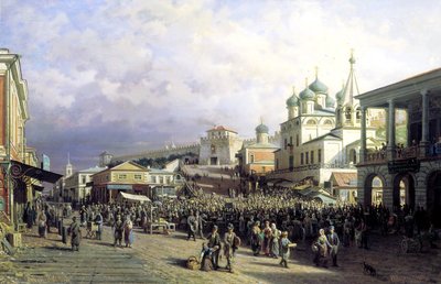 Mercato a Nizhny Novgorod, 1872 da Pjotr ​​​​Petrowitsch Wereschtschagin