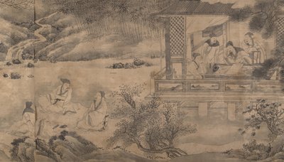 Riunione di Poeti nel Padiglione delle Orchidee, 1607 da Qian Gong