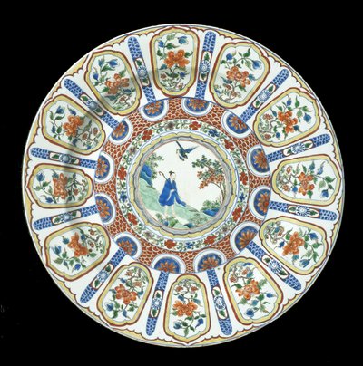 Un grande piatto verte Imari, periodo Kangxi, 1662-1722 da Qing Dynasty Chinese School
