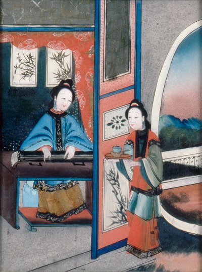 Interno cinese da Qing Dynasty Chinese School