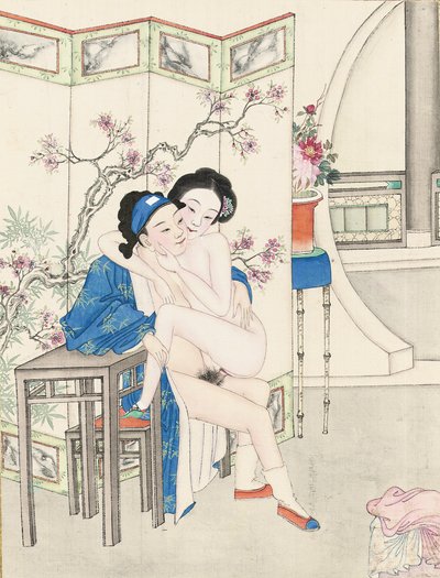 Dipinto erotico, tarda dinastia Qing da Qing Dynasty Chinese School