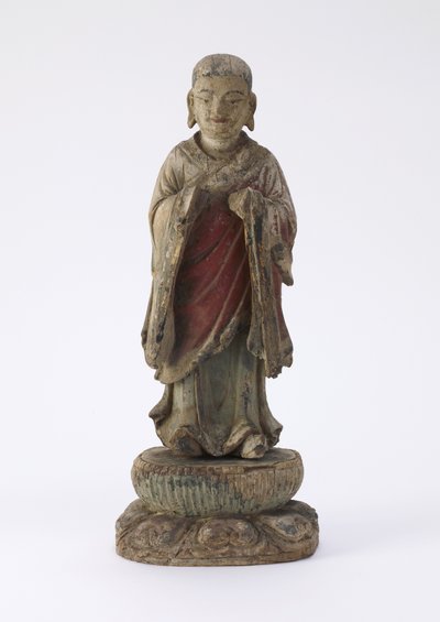 Figura del monaco A-nan (Ananda) da Qing Dynasty Chinese School