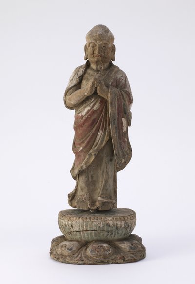 Figura del monaco Ka-yeh (Kasyapa) da Qing Dynasty Chinese School