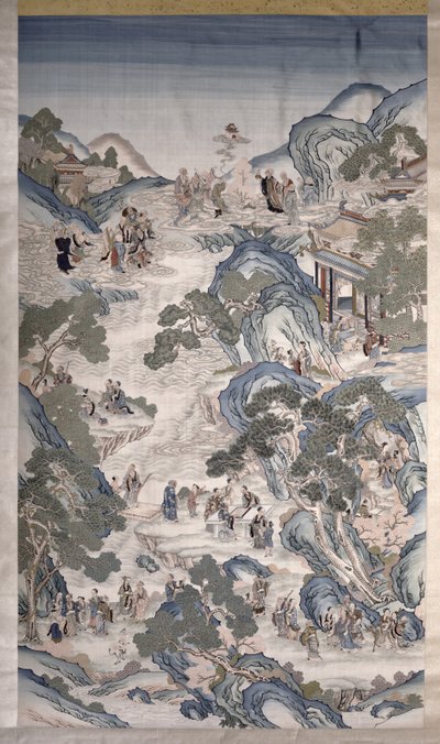 Riunioni di gruppi immortali da Qing Dynasty Chinese School