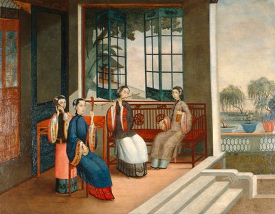 Musicisti da Qing Dynasty Chinese School