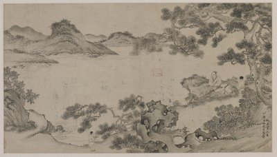 Paesaggio fluviale da Qing Dynasty Chinese School