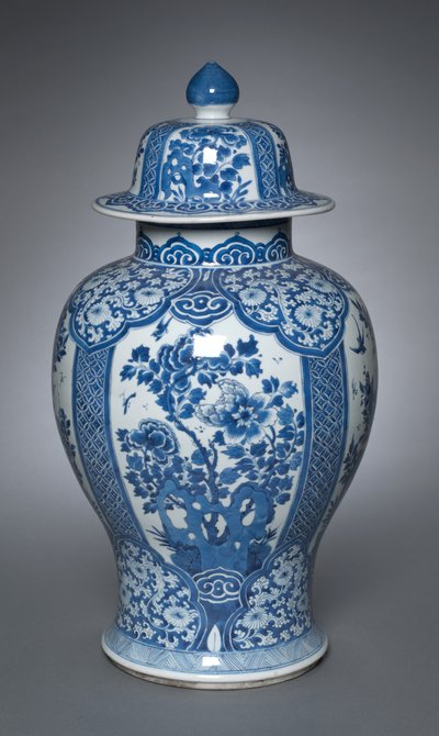 Vaso con coperchio da Qing Dynasty Chinese School
