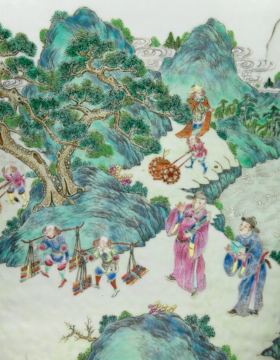 (dettaglio) da Qing Dynasty   Jiaqing Period Chinese School