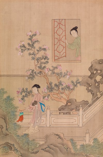 Donna sul ponte - Donna alla finestra da Qiu Ying