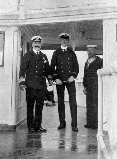 Commodoro Sir Archibald Milne 1855-1938 e il suo sottotenente, Pipon, 1908 da Queen Alexandra