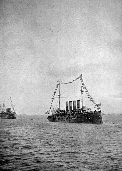 Revisione navale al largo della costa di Portsmouth, 1907 1908 da Queen Alexandra