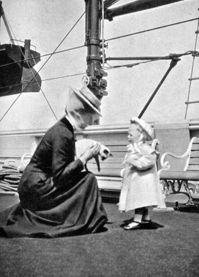 Principessa Vittoria 1868-1935 con il Principe Olav di Norvegia 1903-1991, 1908 da Queen Alexandra