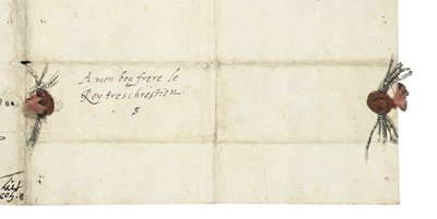 Foglio di indirizzo di una lettera di Elisabetta I d