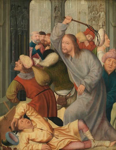 Cristo scaccia i mercanti dal Tempio da Quentin Massys or Matsys
