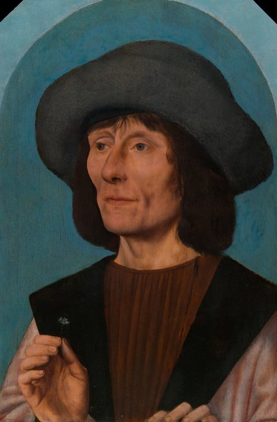 Ritratto di un uomo con un garofano da Quentin Massys or Metsys