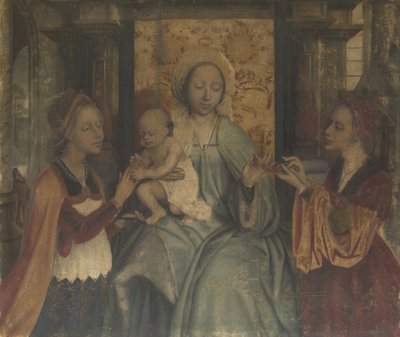La Vergine e il Bambino con i Santi Barbara e Caterina da Quentin Massys or Metsys