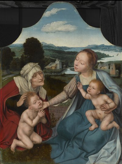Vergine e Bambino con i santi Elisabetta e Giovanni Battista, c.1520-25 da Quentin Massys or Metsys