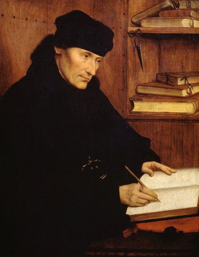 Ritratto di Erasmo da Rotterdam, teologo e umanista olandese da Quentin Metsys