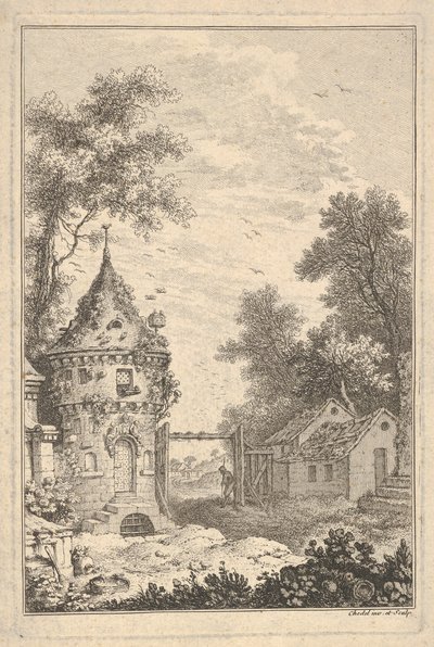 Scena di giardino da Quentin Pierre Chedel