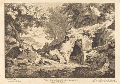 Veduta di alcune Grotte Solitarie della Tebaide da Quentin Pierre Chedel after François Boucher