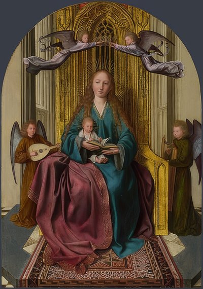 Madonna in trono con Bambino e quattro angeli da Quinten Massys