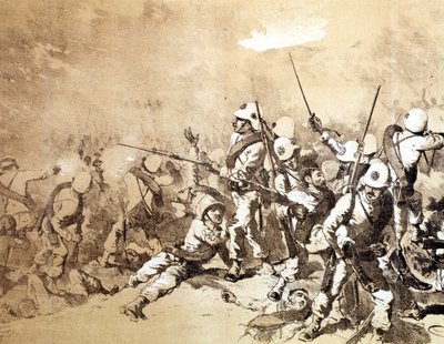 Battaglia di Adua tra italiani ed etiopi nel 1896 da Quinto Cenni