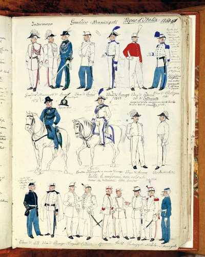Guardie municipali, uniformi militari del Regno d