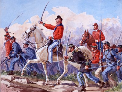 Risorgimento: le truppe di Giuseppe Garibaldi marciando su Roma da Quinto Cenni