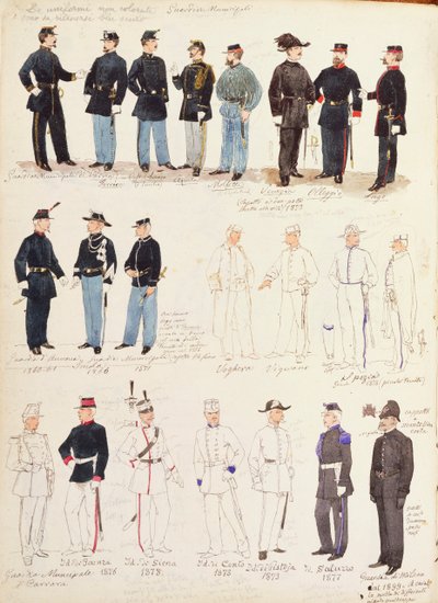 Uniformi delle guardie municipali del Regno d