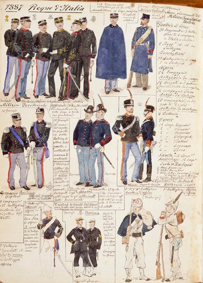 Vari uniformi del Regno d