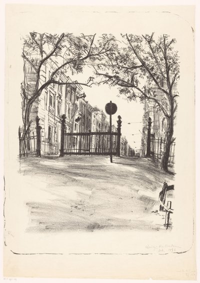 Uitgang van het Vondelpark da Quirijn Halbertsma (signed by artist)
