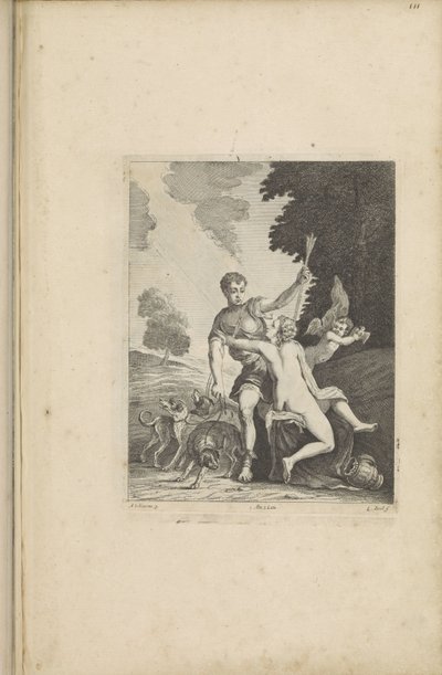 Venere cerca di impedire ad Adone di andare a caccia da Quirin Boel