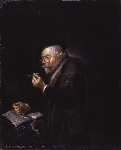 Vecchio che scrive da Quiringh Gerritsz. van Brekelenkam