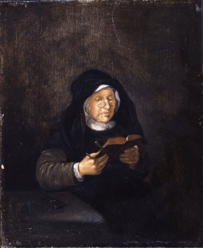 Vecchia che legge da Quiringh Gerritsz. van Brekelenkam