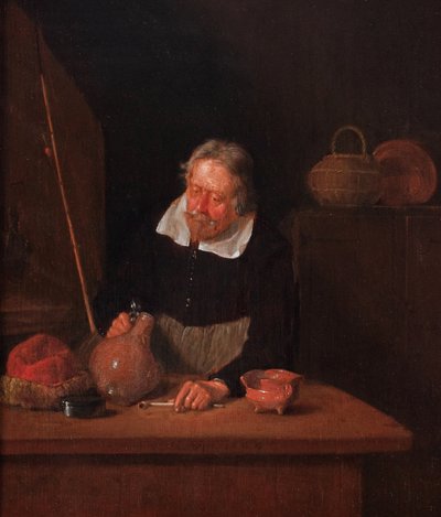 Il Kannekijker (Colui che guarda con nostalgia nel fondo di una brocca vuota) da Quiringh Gerritsz. van Brekelenkam