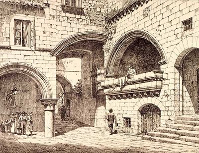 Parte della Piazza San Pellegrino, Viterbo, Italia, da 