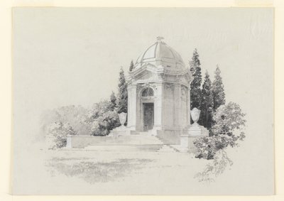 Rappresentazione di un mausoleo da R. E.