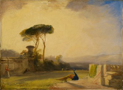 Veduta sui giardini di una villa vicino a Firenze da R. P. Bonnington