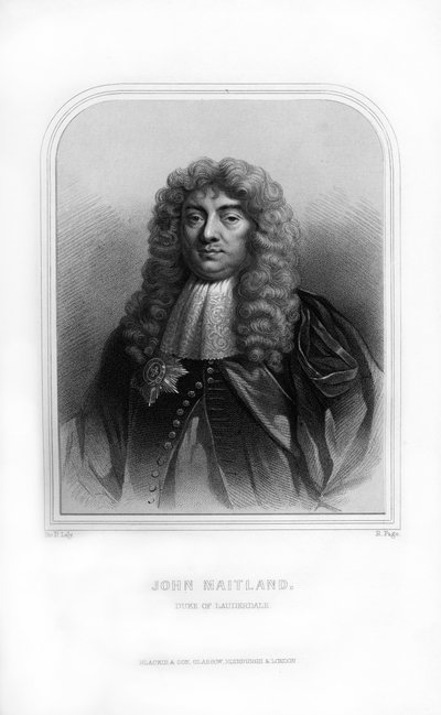 John Maitland, 1° Duca di Lauderdale, politico scozzese, 1870 da R. Page
