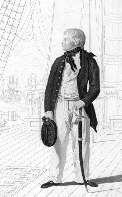 Il principe William Henry come guardiamarina a bordo del Prince George, 1831 da R. Page