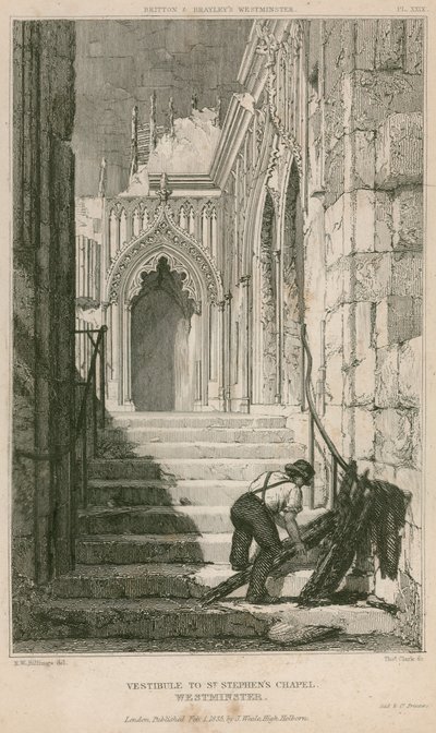 Vestibolo della Cappella di Santo Stefano, Palazzo di Westminster da R. W. Billings