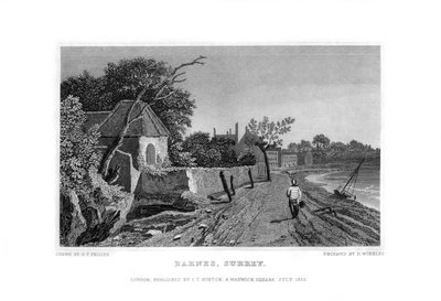 Barnes, Surrey, 1830 da R. Winkles