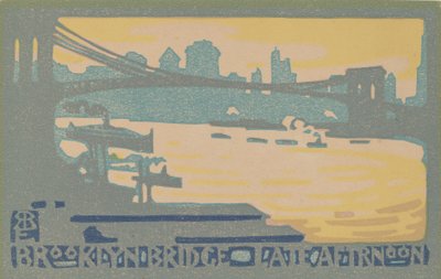 Ponte di Brooklyn nel tardo pomeriggio da Rachael Robinson Elmer