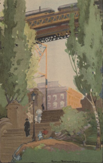 La ferrovia sopraelevata alla 110th Street, 1914 da Rachael Robinson Elmer