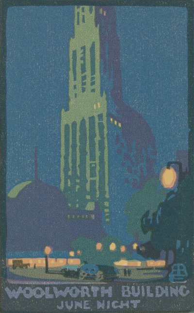 Woolworth Building di Notte da Rachael Robinson Elmer