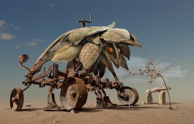 Macchina surreale del deserto da Radoslav Penchev