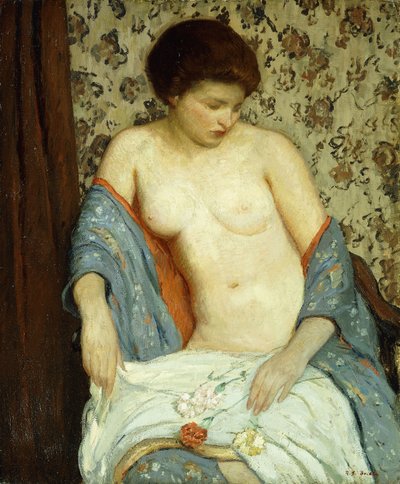 Nudo con kimono blu da Rae Sloan Bredin