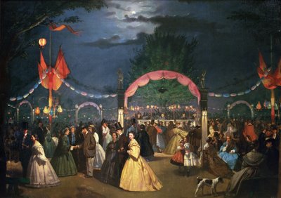 Notte di ballo nei Giardini Pubblici del Paradiso, Madrid da Rafael Botella y Coloma